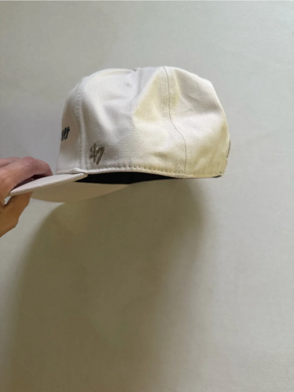 Barstool Sports 47 Baseball Cap with Black Script 'Just Cover'